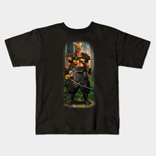 Exclusive Hand Drawn Samurai Kangaroo | Samurai Collection (Kangaroo) | by Rendigart Studio Kids T-Shirt